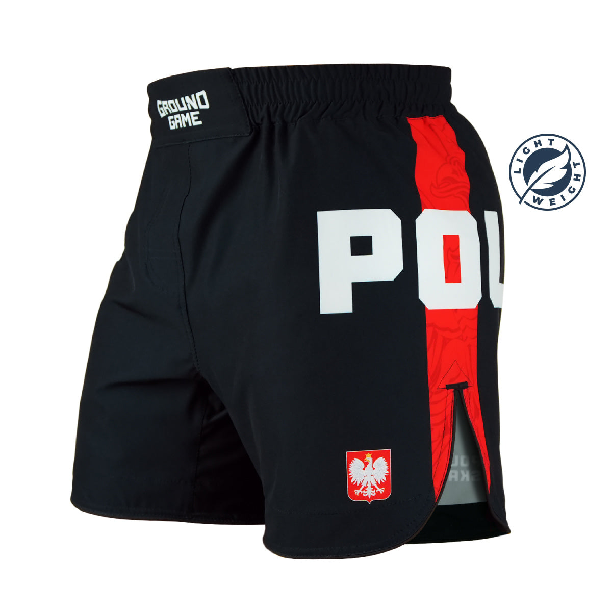 Leichte MMA-Shorts Polska 2.0 (Schwarz)