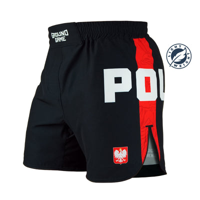 Leichte MMA-Shorts Polska 2.0 (Schwarz)