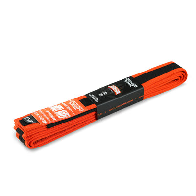 BJJ-Gürtel für Kinder (Orange mit schwarzem Streifen)