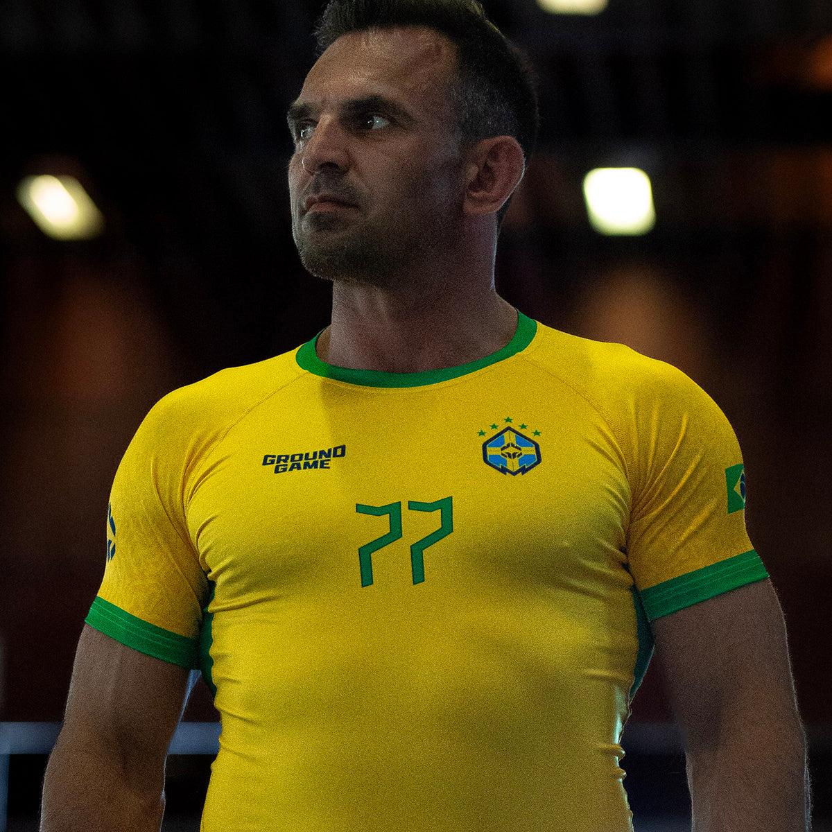 Rashguard Brazil Football kurzarm