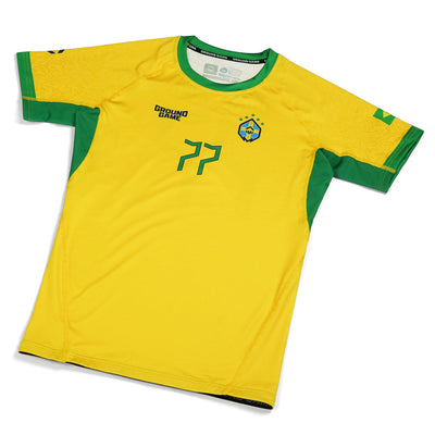 Rashguard Brazil Football kurzarm