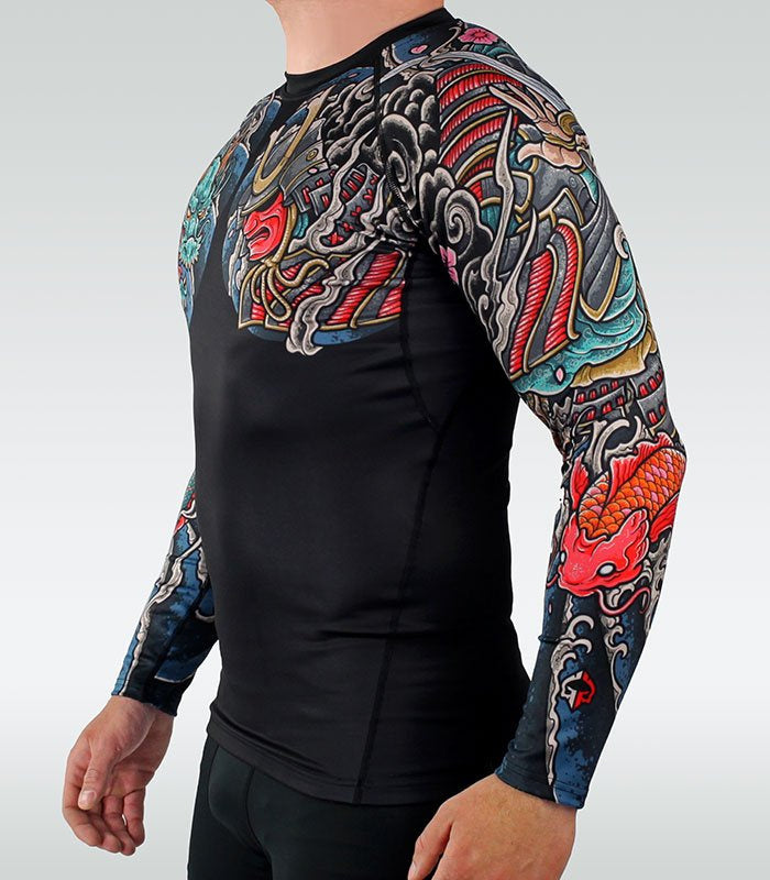 Rashguard Bushido 3.0 langarm (Schwarz)