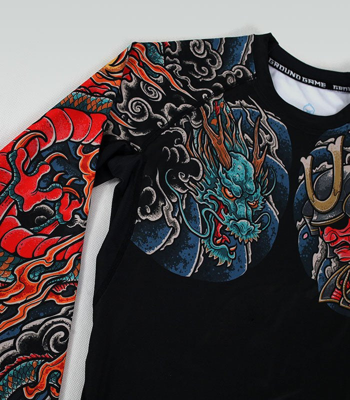 Rashguard Bushido 3.0 langarm (Schwarz)