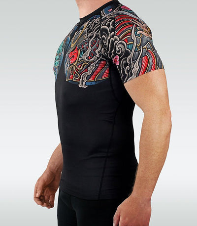 Rashguard Bushido 3.0 kurzarm (Schwarz)
