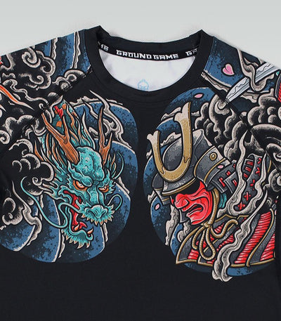Rashguard Bushido 3.0 kurzarm (Schwarz)