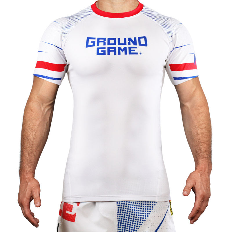 Rashguard Tschechien kurzarm (Weiß)