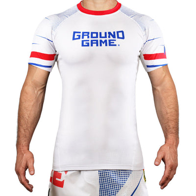 Rashguard Tschechien kurzarm (Weiß)
