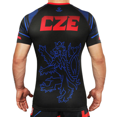 Rashguard Tschechien kurzarm (Schwarz)