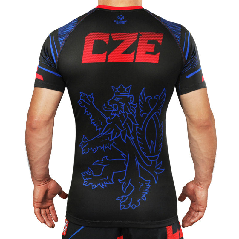 Rashguard Tschechien kurzarm (Schwarz)