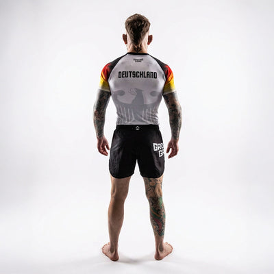 Rashguard Deutschland, kurzarm (Weiß)
