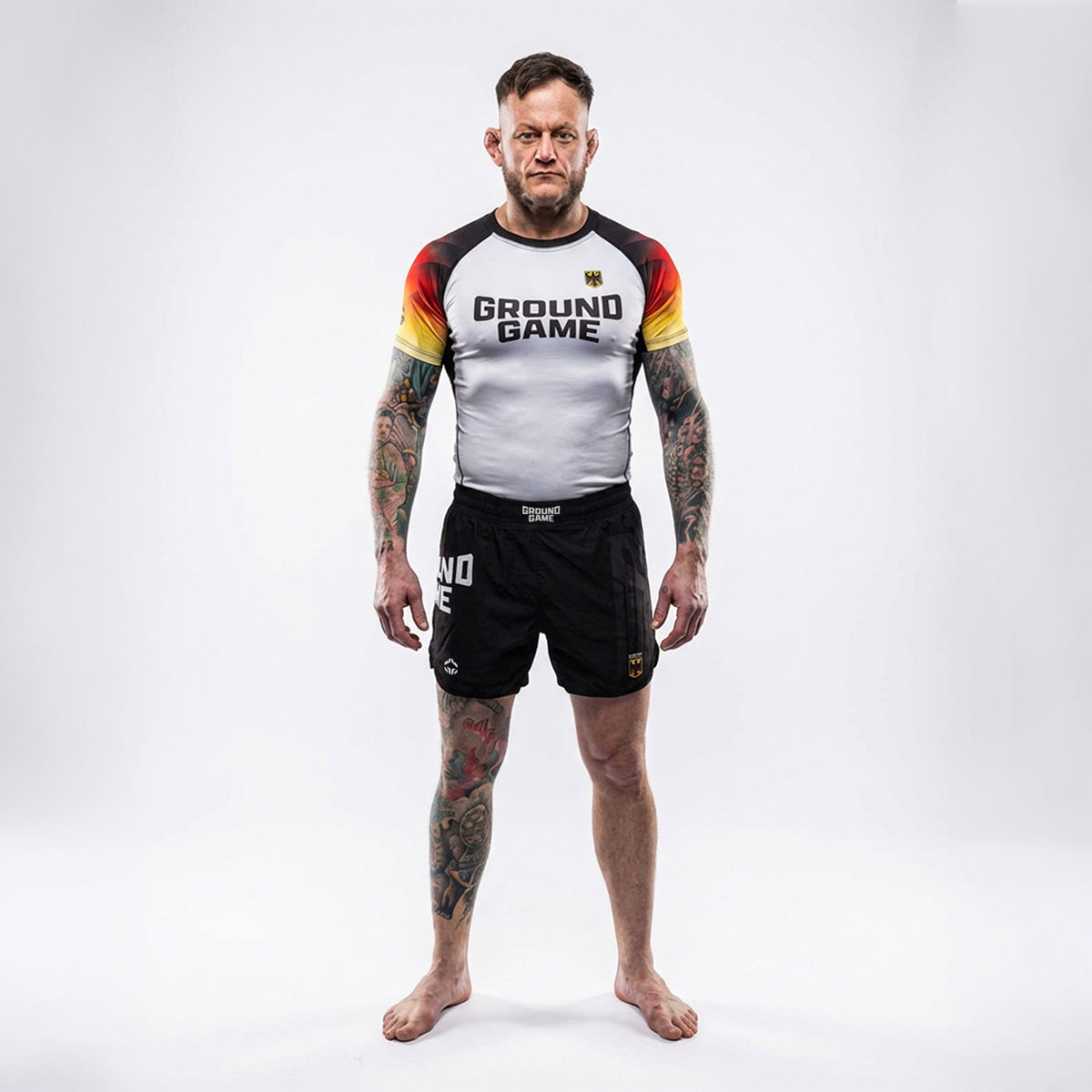 Rashguard Deutschland, kurzarm (Weiß)