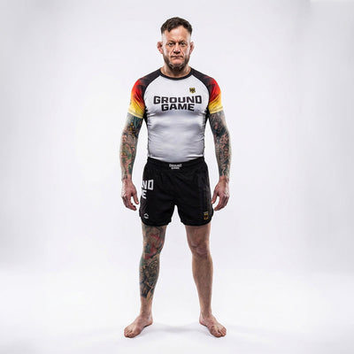 Rashguard Deutschland, kurzarm (Weiß)