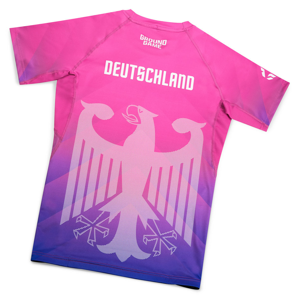 Rashguard Deutschland, kurzarm (Rosa)