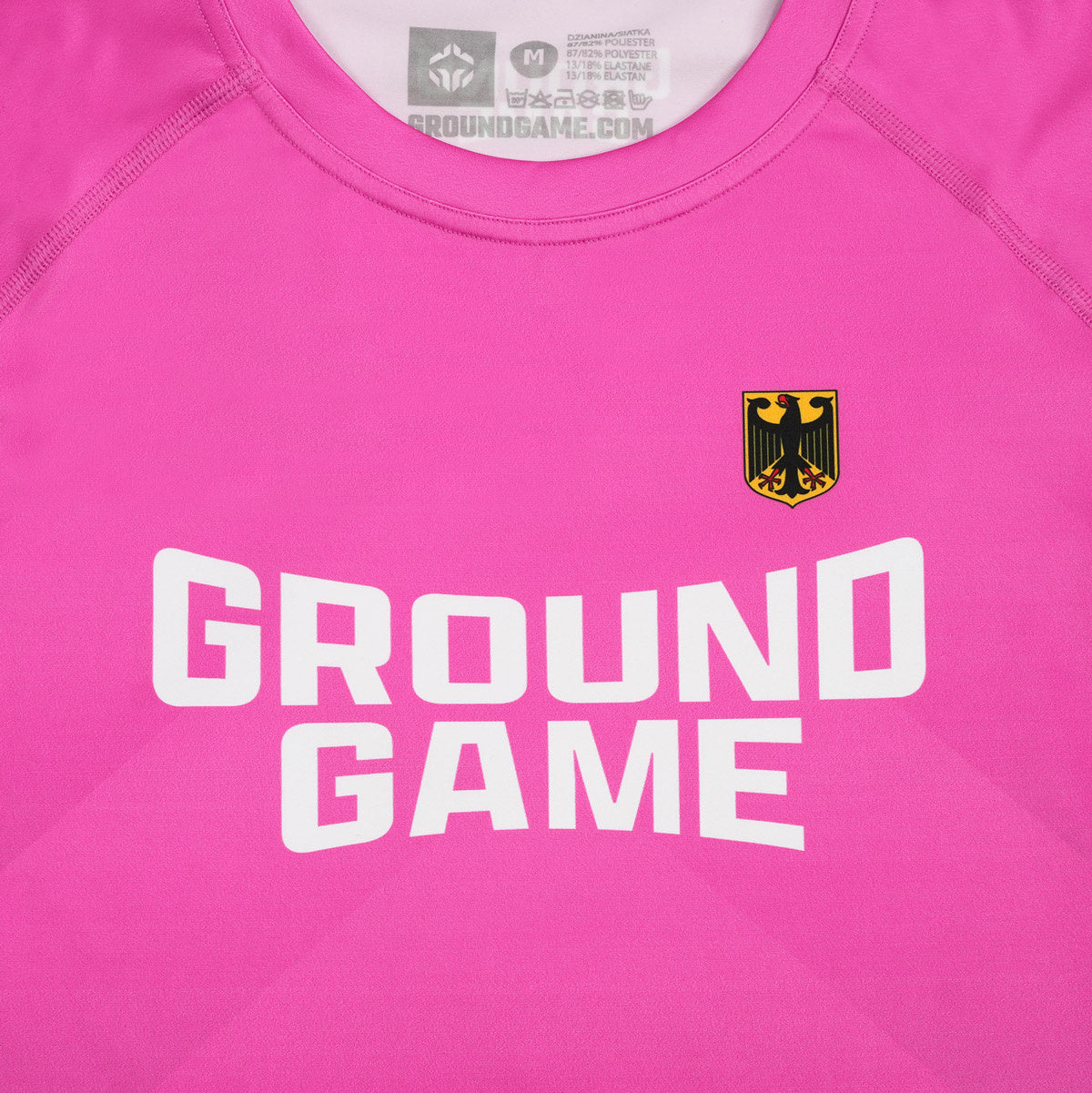 Rashguard Deutschland, kurzarm (Rosa)