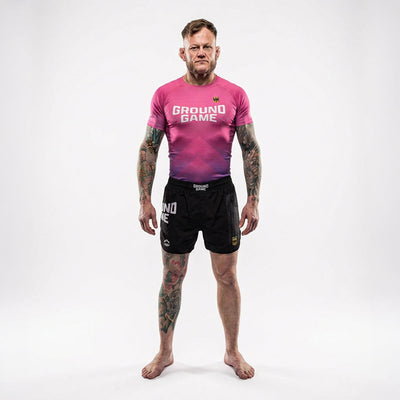 Rashguard Deutschland, kurzarm (Rosa)