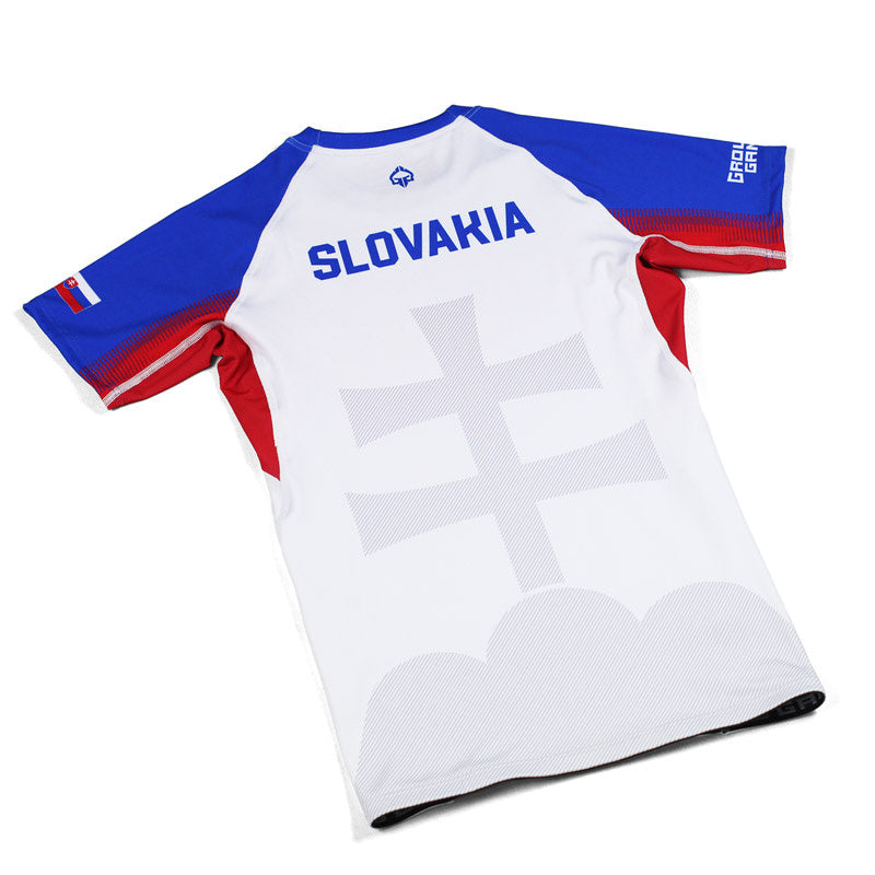 Rashguard Slowakei kurzarm (Weiß)