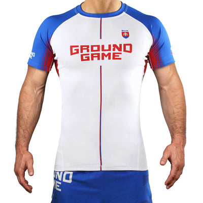 Rashguard Slowakei kurzarm (Weiß)