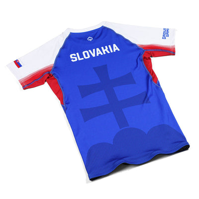 Slowakei Rashguard kurzarm (Blau)