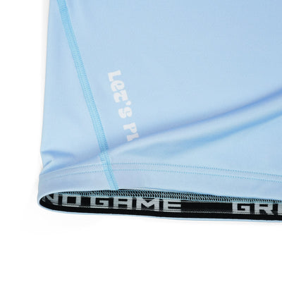 Damen-Rashguard Athletic Light Blue kurzarm