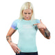 Damen-Rashguard Athletic Mint kurzarm