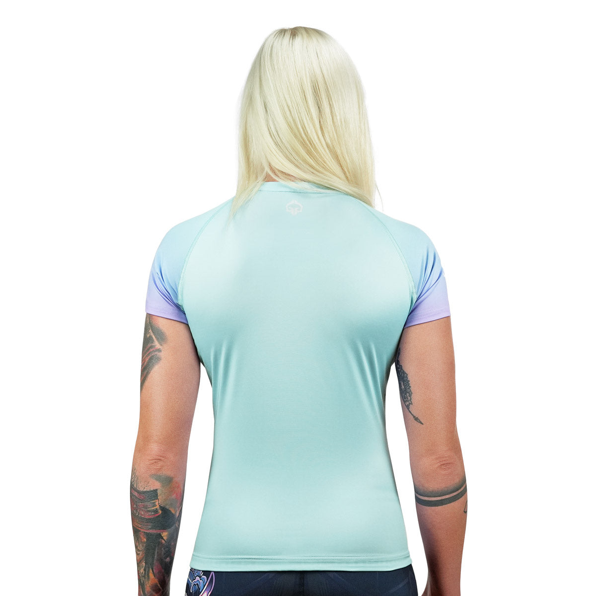 Damen-Rashguard Athletic Mint kurzarm