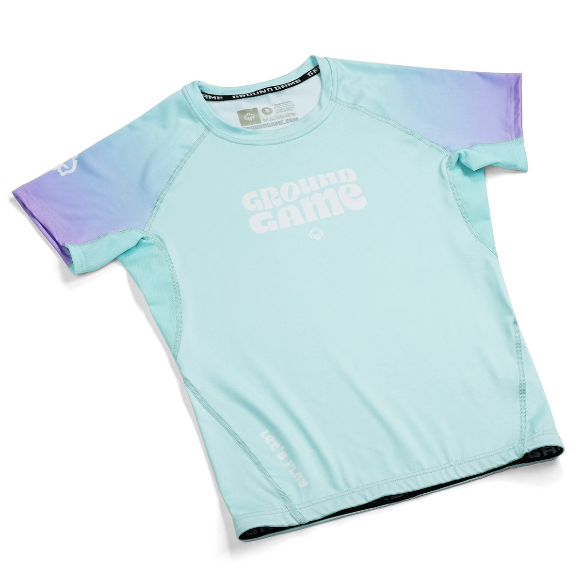 Damen-Rashguard Athletic Mint kurzarm