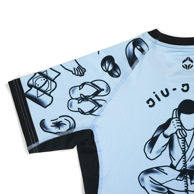Damen-Rashguard Jiu Jitsu is Calling x Noize kurzarm