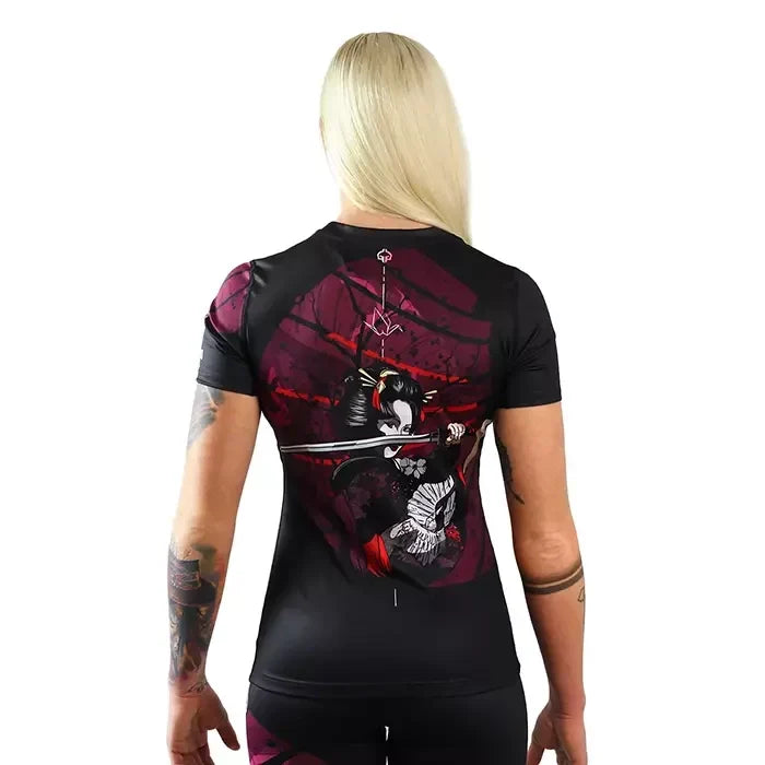 Damen-Rashguard Tsuru Warrior kurzarm