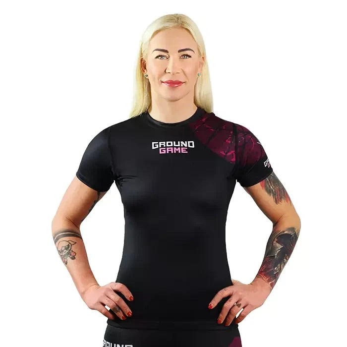 Damen-Rashguard Tsuru Warrior kurzarm