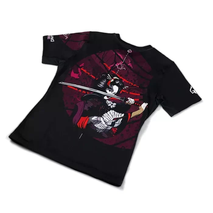 Damen-Rashguard Tsuru Warrior kurzarm