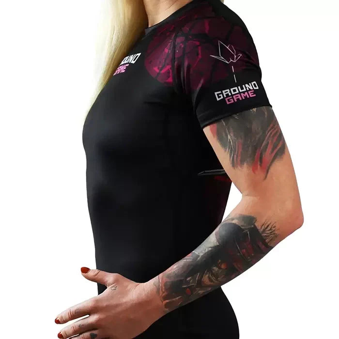 Damen-Rashguard Tsuru Warrior kurzarm