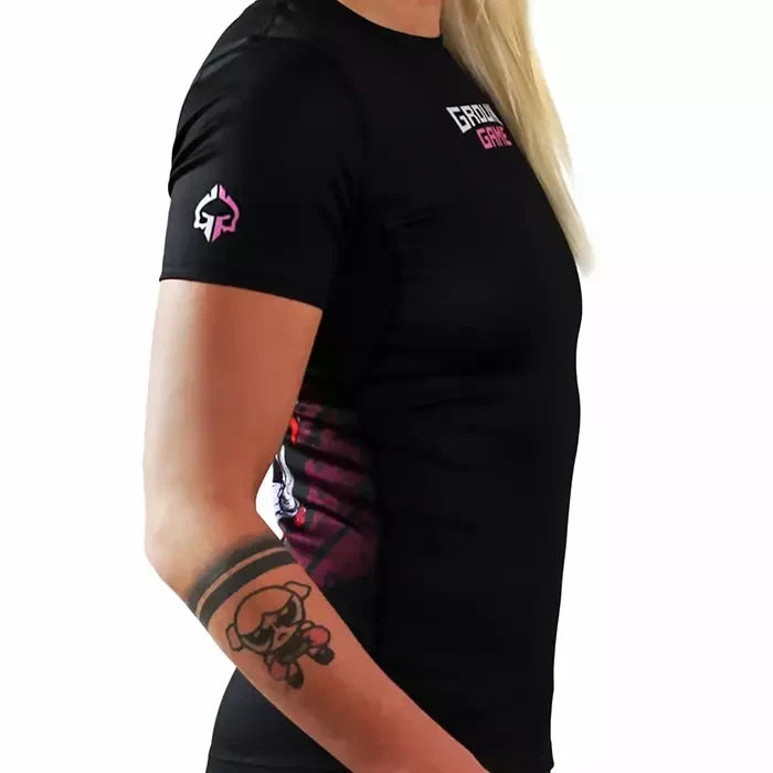 Damen-Rashguard Tsuru Warrior kurzarm