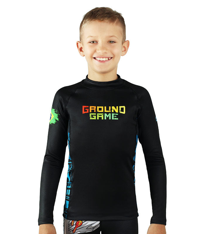 Kinder-Rashguard Brasil langarm