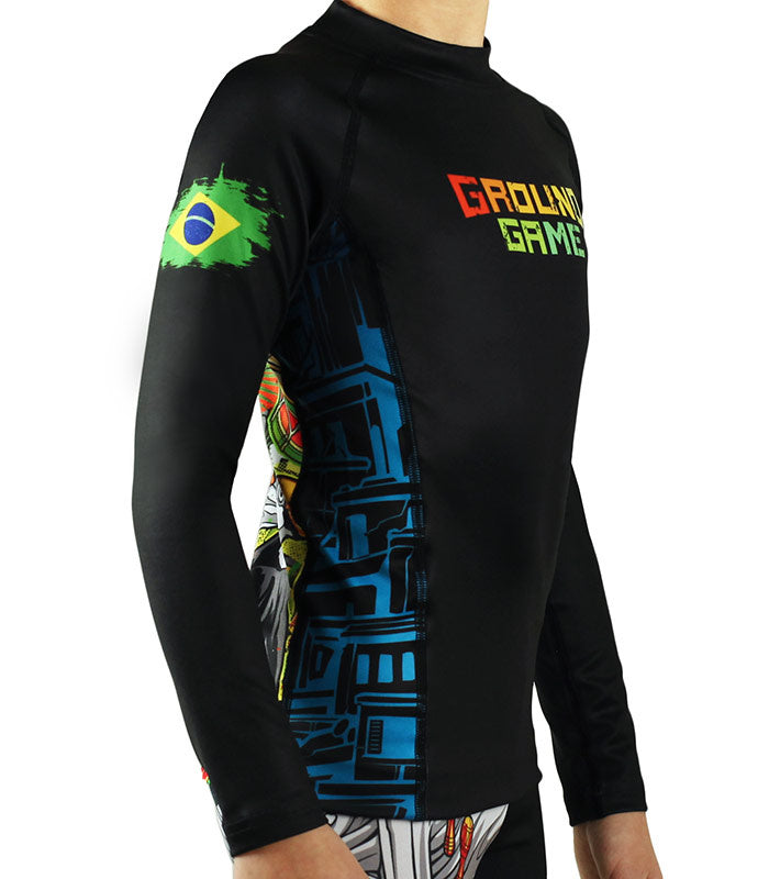 Kinder-Rashguard Brasil langarm