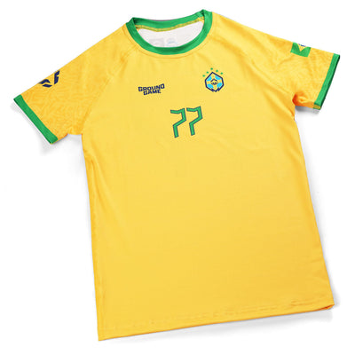 Kinder-Rashguard Brazil Football kurzarm