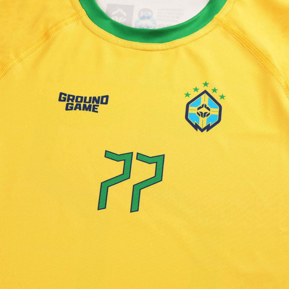 Kinder-Rashguard Brazil Football kurzarm