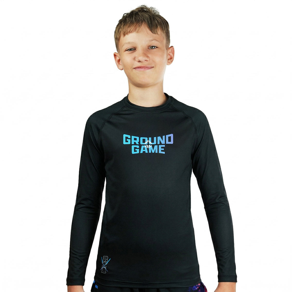 Kinder-Rashguard Cyber Samurai langarm