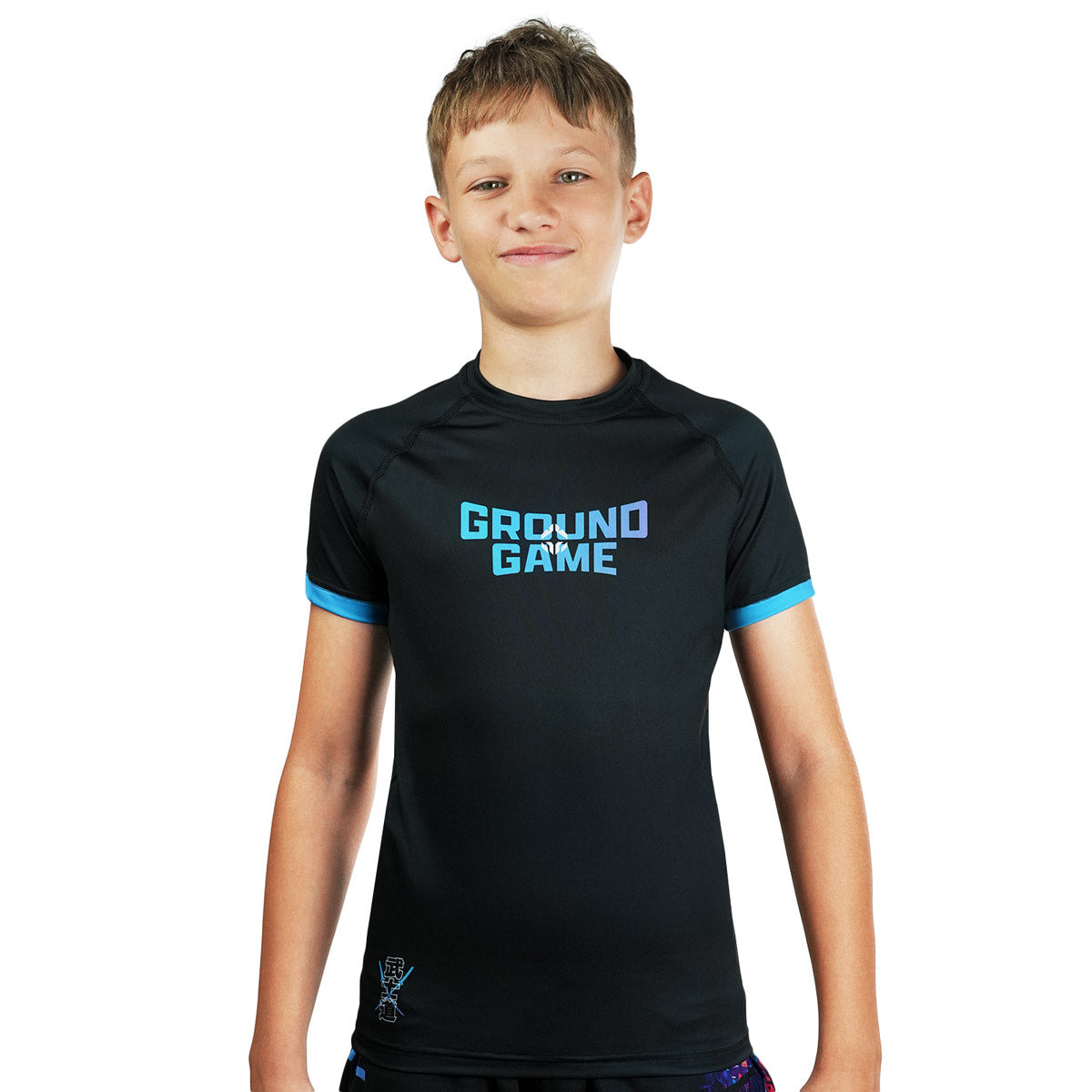 Kinder-Rashguard Cyber Samurai kurzarm