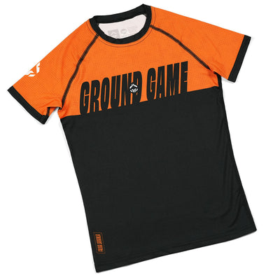 Kinder-Rashguard IBJJF kurzarm (Orange)