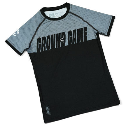 Kinder-Rashguard IBJJF kurzarm (Grau)