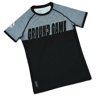 Kinder-Rashguard IBJJF kurzarm (Grau)