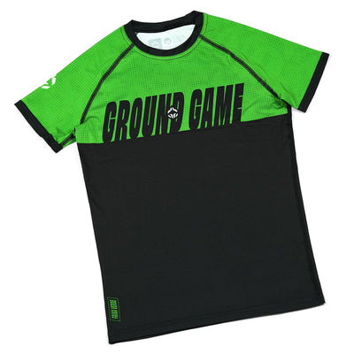 Kinder-Rashguard IBJJF kurzarm (Grün)