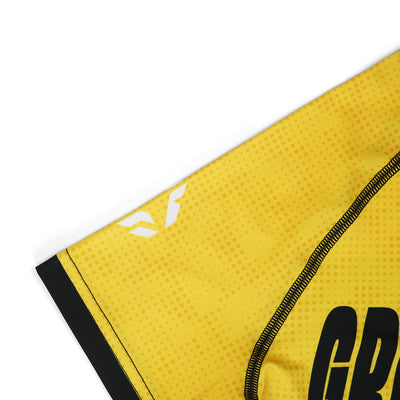 Kinder-Rashguard IBJJF kurzarm (Gelb)
