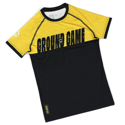 Kinder-Rashguard IBJJF kurzarm (Gelb)