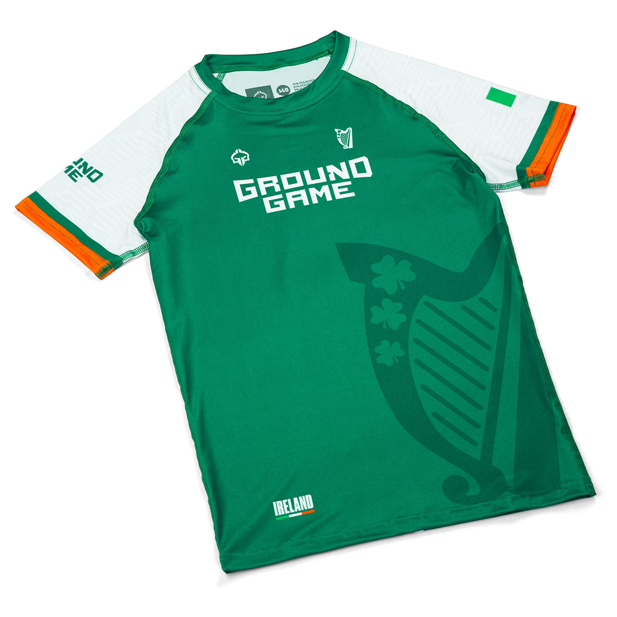 Kinder-Rashguard Irland kurzarm (Grün)