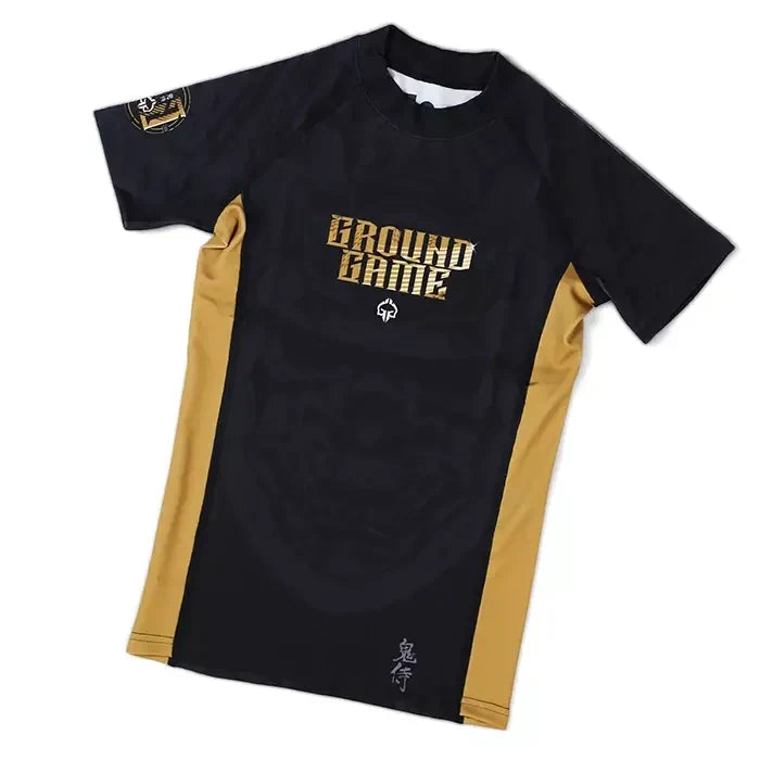 Kinder-Rashguard Oni Samurai kurzarm