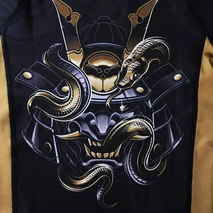 Kinder-Rashguard Oni Samurai kurzarm