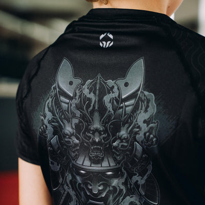 Kinder-Rashguard Samurai Shadow kurzarm