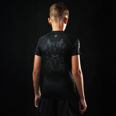 Kinder-Rashguard Samurai Shadow kurzarm