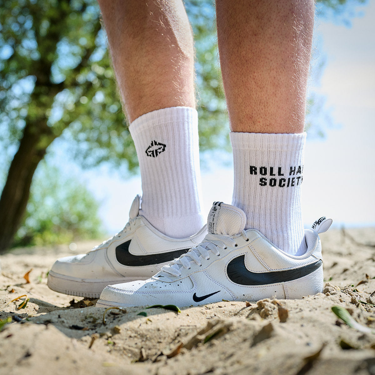 Socken Roll Hard Society (Weiß)